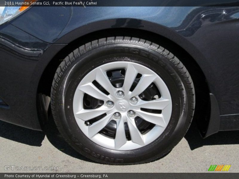 Pacific Blue Pearl / Camel 2011 Hyundai Sonata GLS