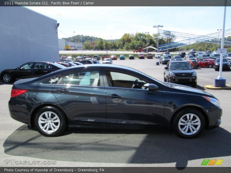 Pacific Blue Pearl / Camel 2011 Hyundai Sonata GLS