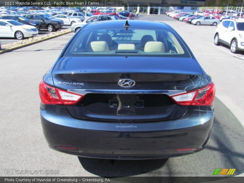 Pacific Blue Pearl / Camel 2011 Hyundai Sonata GLS