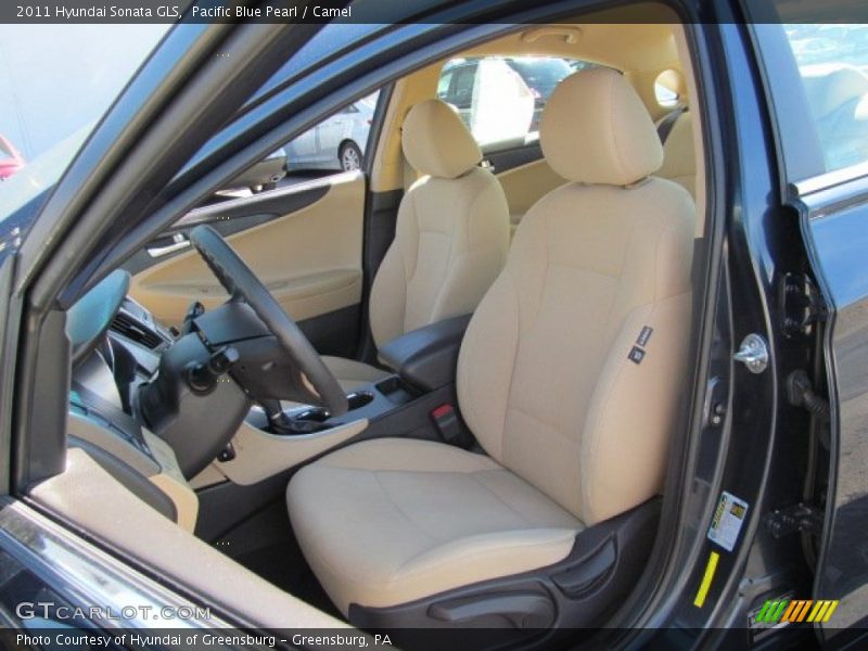 Pacific Blue Pearl / Camel 2011 Hyundai Sonata GLS