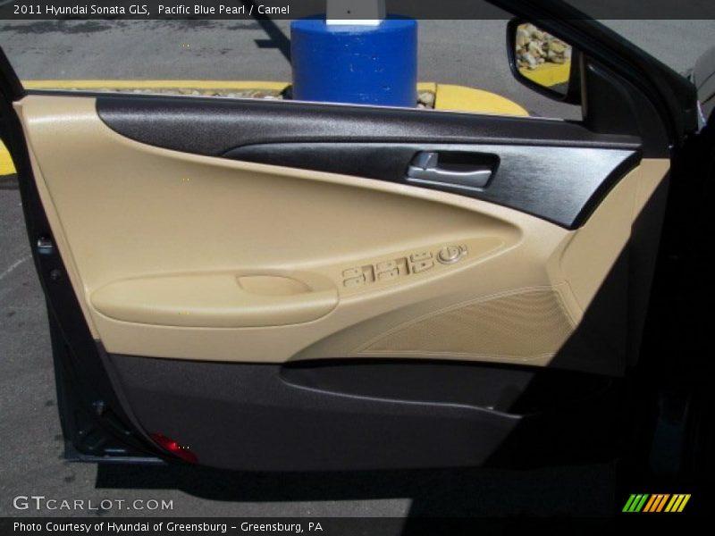 Pacific Blue Pearl / Camel 2011 Hyundai Sonata GLS