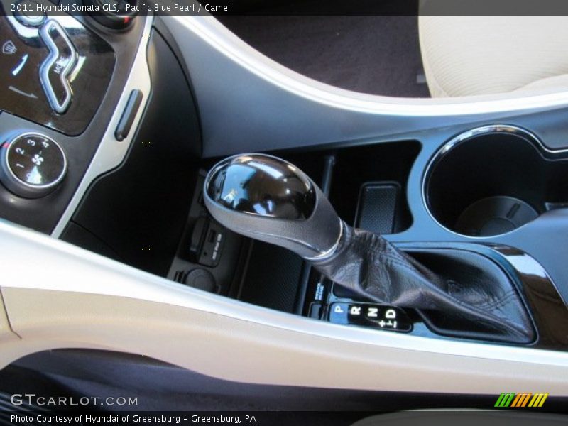 Pacific Blue Pearl / Camel 2011 Hyundai Sonata GLS