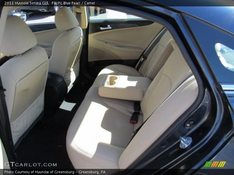 Pacific Blue Pearl / Camel 2011 Hyundai Sonata GLS