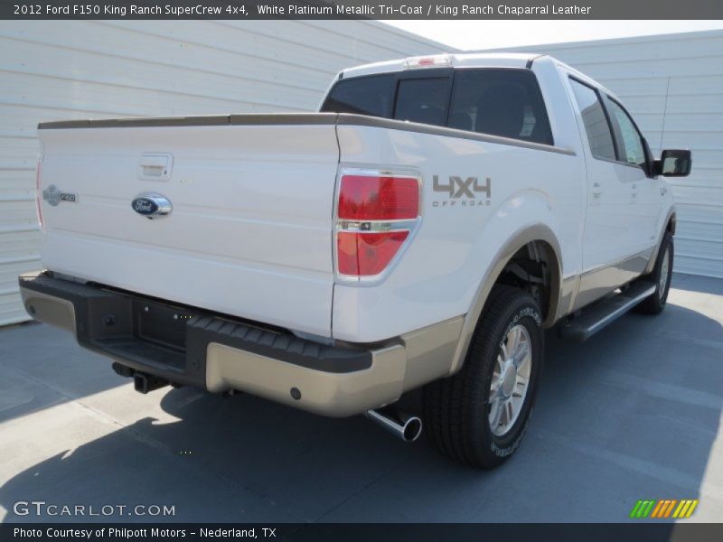 White Platinum Metallic Tri-Coat / King Ranch Chaparral Leather 2012 Ford F150 King Ranch SuperCrew 4x4