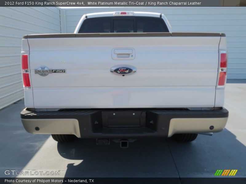 White Platinum Metallic Tri-Coat / King Ranch Chaparral Leather 2012 Ford F150 King Ranch SuperCrew 4x4