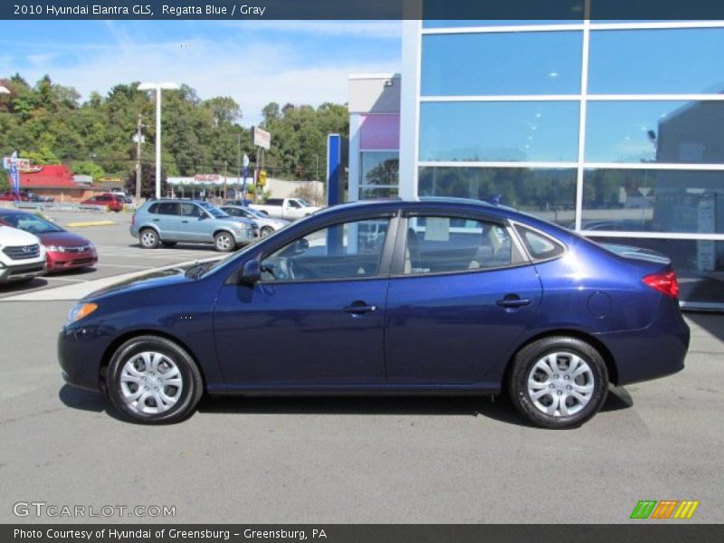 Regatta Blue / Gray 2010 Hyundai Elantra GLS