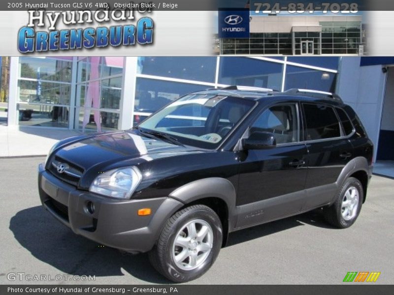 Obsidian Black / Beige 2005 Hyundai Tucson GLS V6 4WD