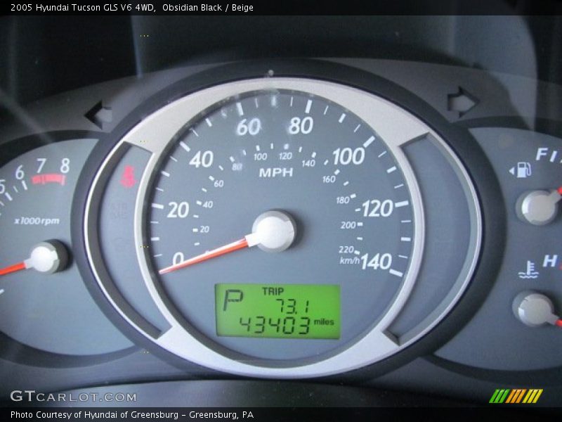 Obsidian Black / Beige 2005 Hyundai Tucson GLS V6 4WD