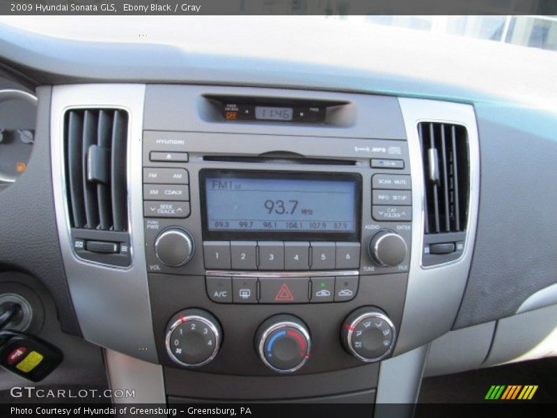 Ebony Black / Gray 2009 Hyundai Sonata GLS