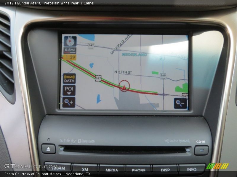 Porcelain White Pearl / Camel 2012 Hyundai Azera
