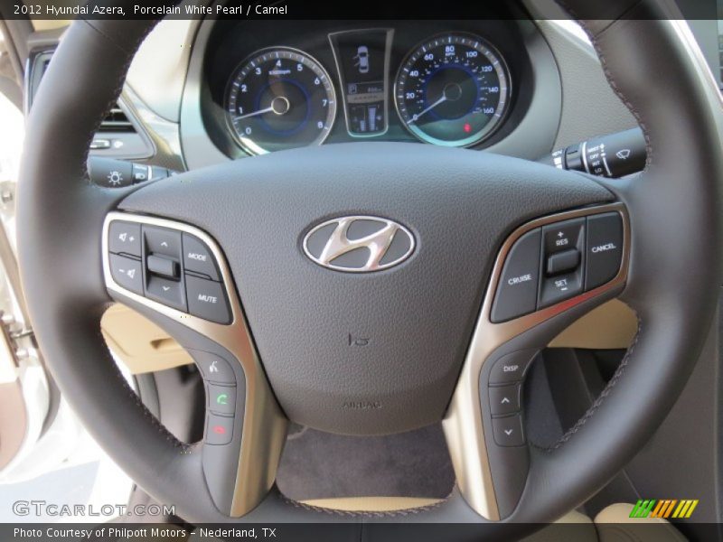 Porcelain White Pearl / Camel 2012 Hyundai Azera