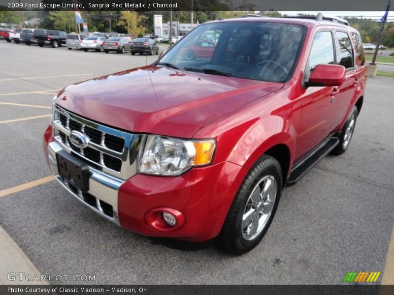 Sangria Red Metallic / Charcoal 2009 Ford Escape Limited
