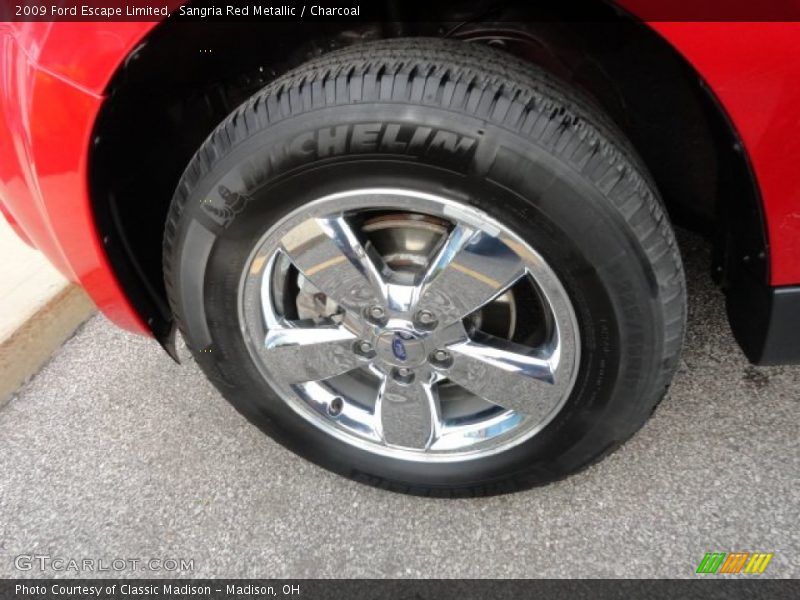 Sangria Red Metallic / Charcoal 2009 Ford Escape Limited