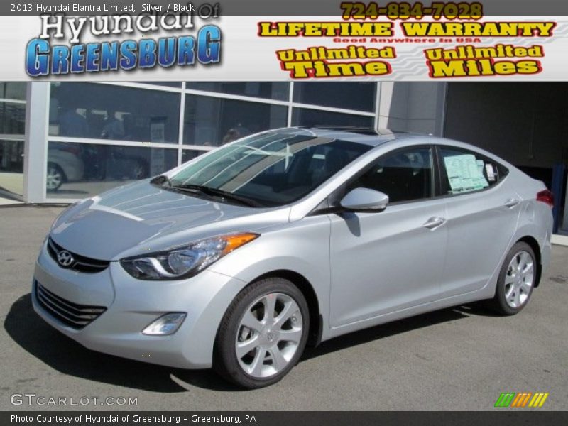 Silver / Black 2013 Hyundai Elantra Limited