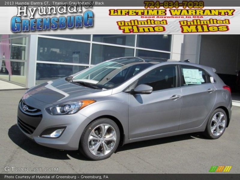Titanium Gray Metallic / Black 2013 Hyundai Elantra GT