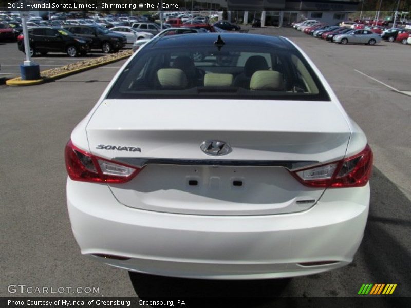 Shimmering White / Camel 2013 Hyundai Sonata Limited