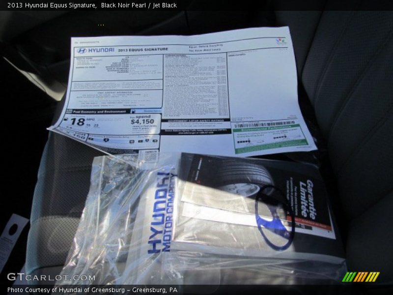  2013 Equus Signature Window Sticker