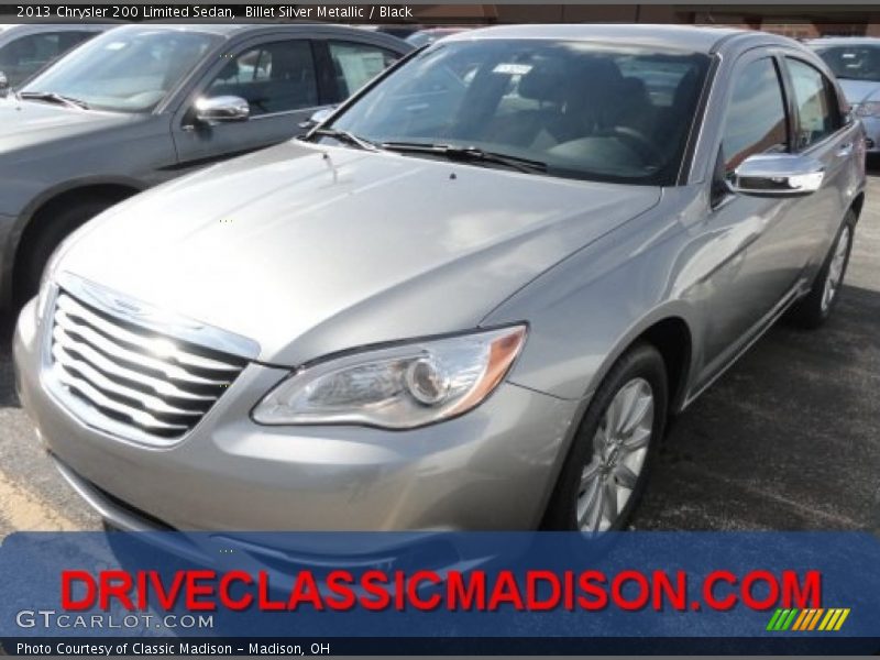 Billet Silver Metallic / Black 2013 Chrysler 200 Limited Sedan