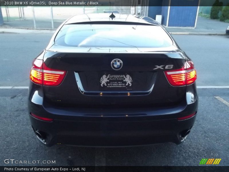 Deep Sea Blue Metallic / Black 2010 BMW X6 xDrive35i