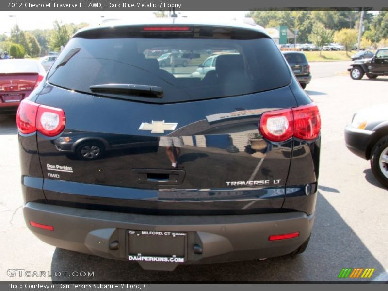 Dark Blue Metallic / Ebony 2012 Chevrolet Traverse LT AWD