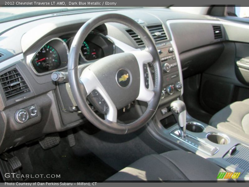 Dark Blue Metallic / Ebony 2012 Chevrolet Traverse LT AWD