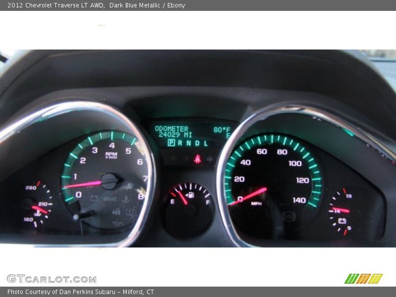 Dark Blue Metallic / Ebony 2012 Chevrolet Traverse LT AWD