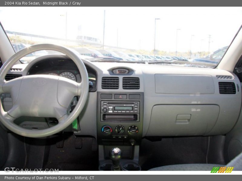 Midnight Black / Gray 2004 Kia Rio Sedan