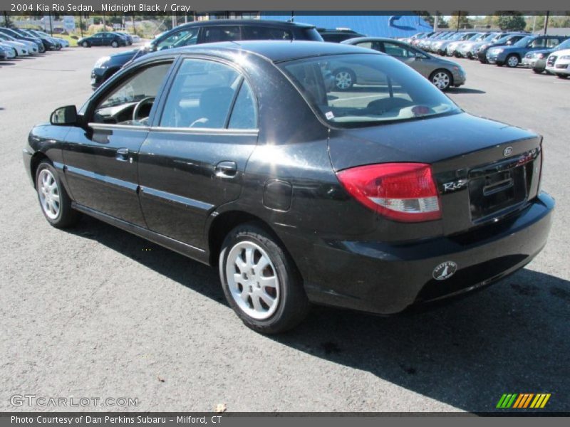 Midnight Black / Gray 2004 Kia Rio Sedan