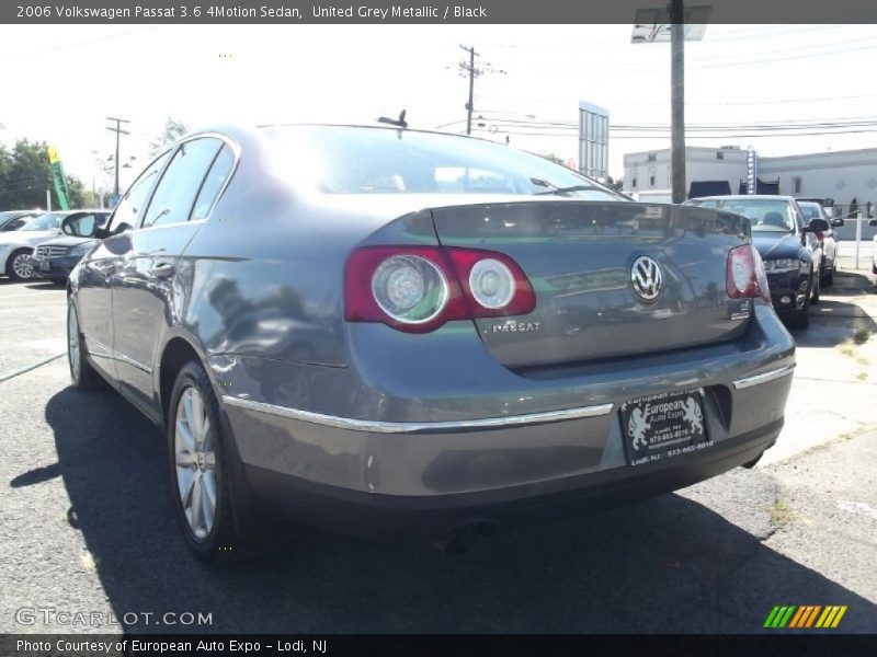 United Grey Metallic / Black 2006 Volkswagen Passat 3.6 4Motion Sedan
