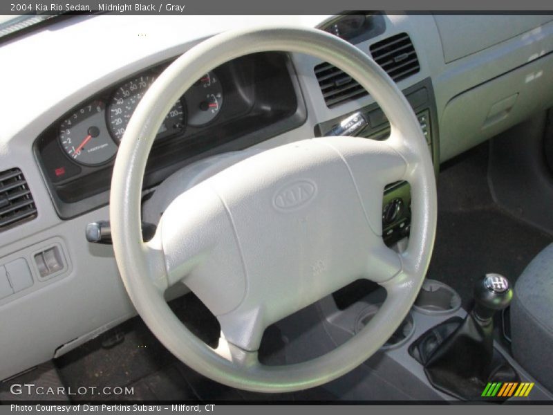 Midnight Black / Gray 2004 Kia Rio Sedan