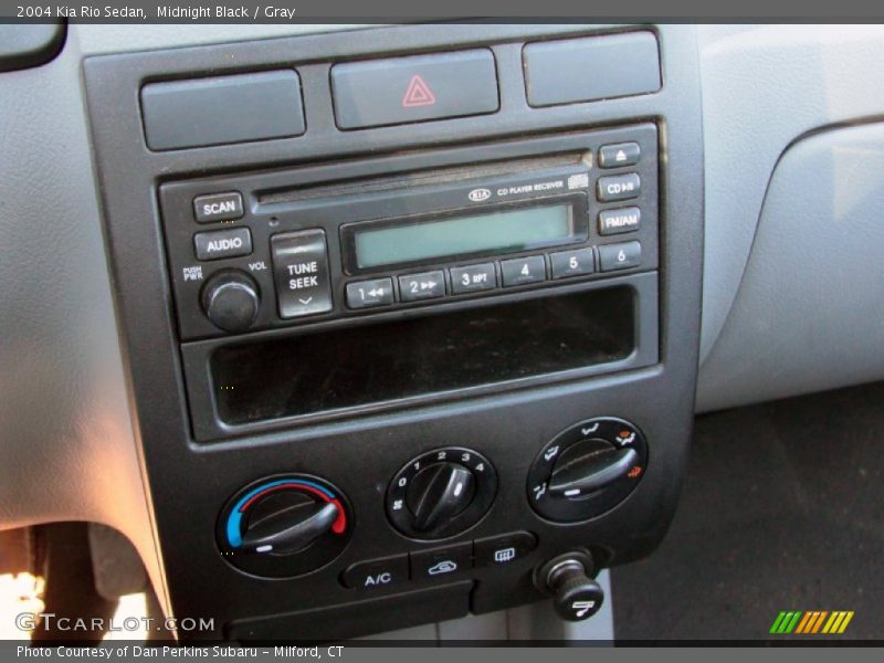 Midnight Black / Gray 2004 Kia Rio Sedan