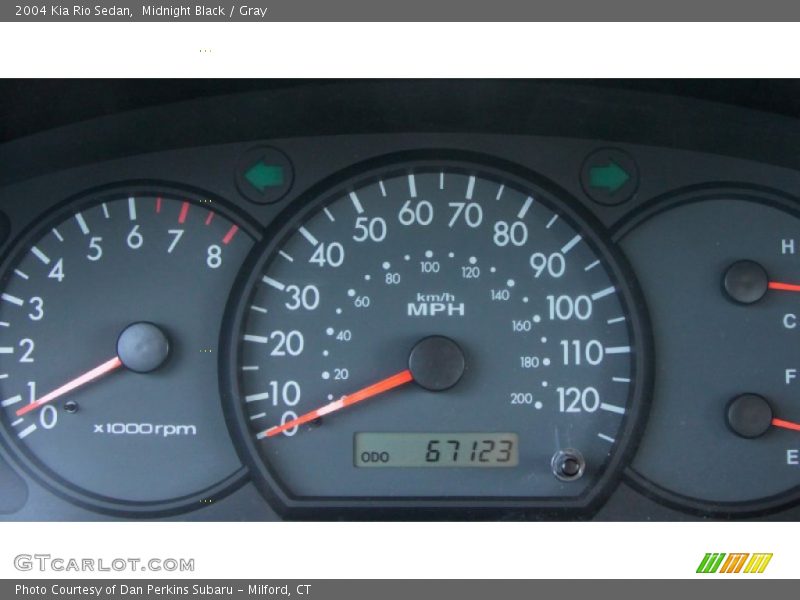 Midnight Black / Gray 2004 Kia Rio Sedan