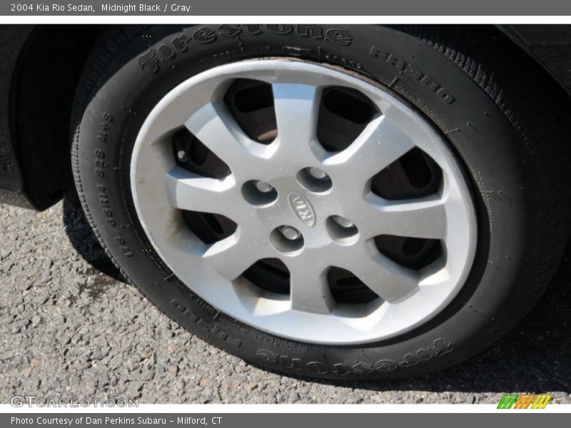 Midnight Black / Gray 2004 Kia Rio Sedan