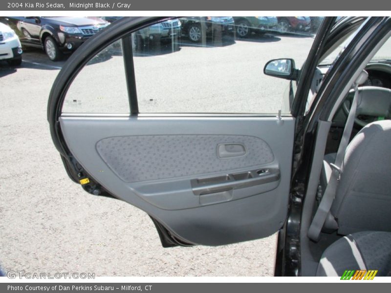 Midnight Black / Gray 2004 Kia Rio Sedan