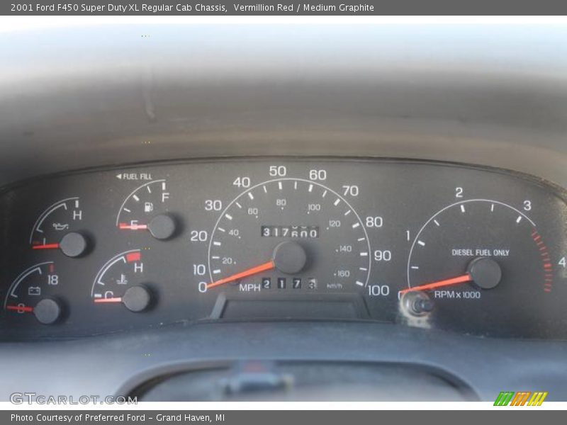  2001 F450 Super Duty XL Regular Cab Chassis XL Regular Cab Chassis Gauges