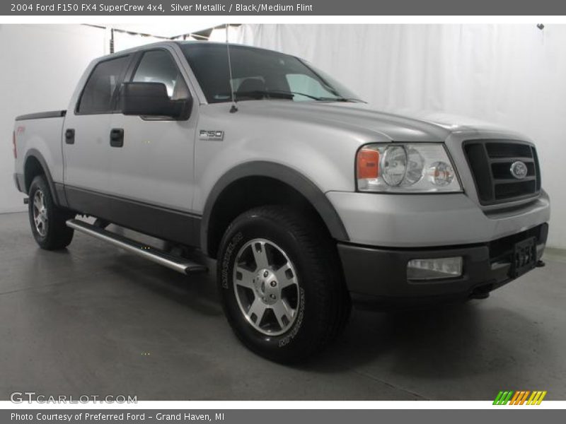 Silver Metallic / Black/Medium Flint 2004 Ford F150 FX4 SuperCrew 4x4