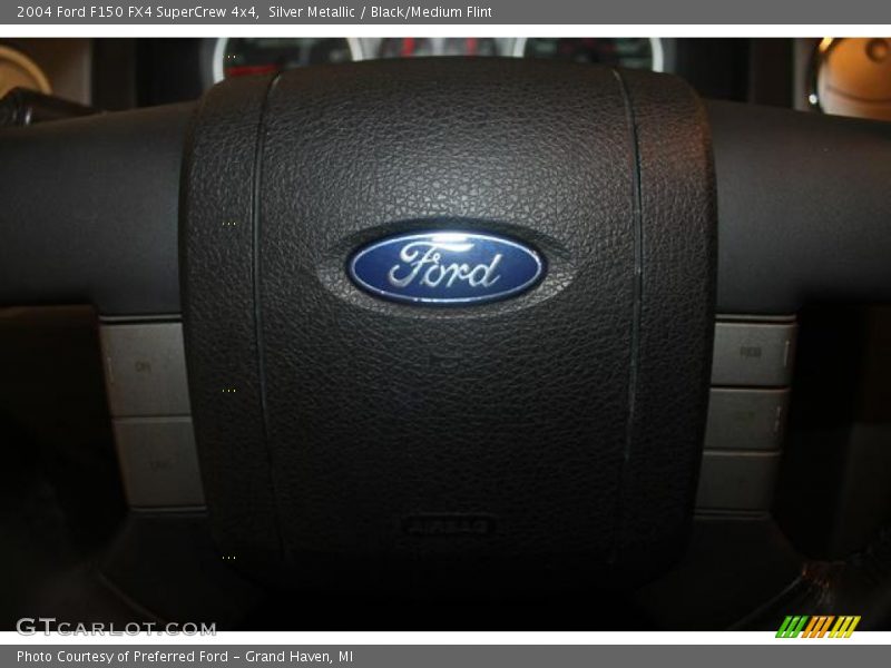 Silver Metallic / Black/Medium Flint 2004 Ford F150 FX4 SuperCrew 4x4