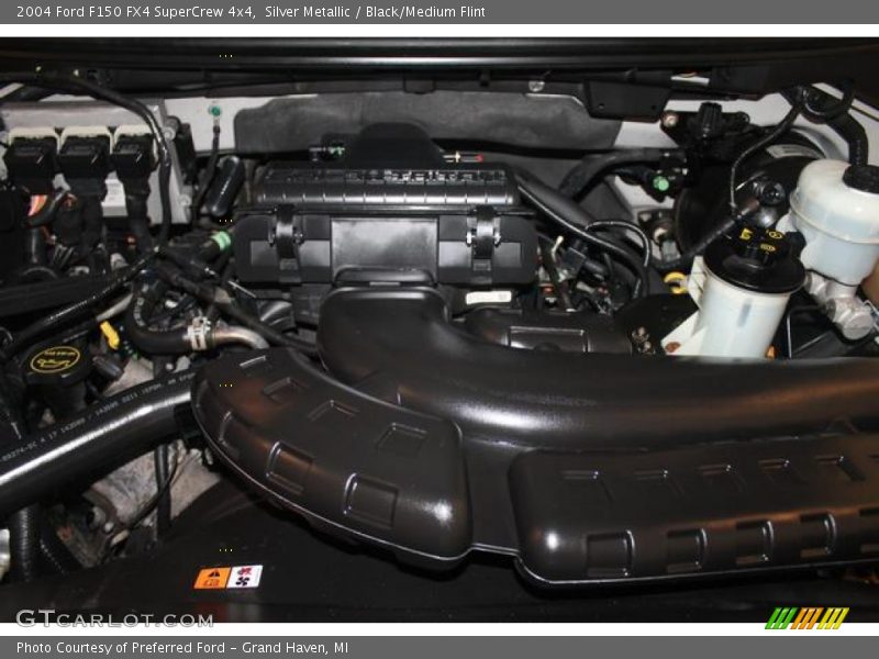 Silver Metallic / Black/Medium Flint 2004 Ford F150 FX4 SuperCrew 4x4