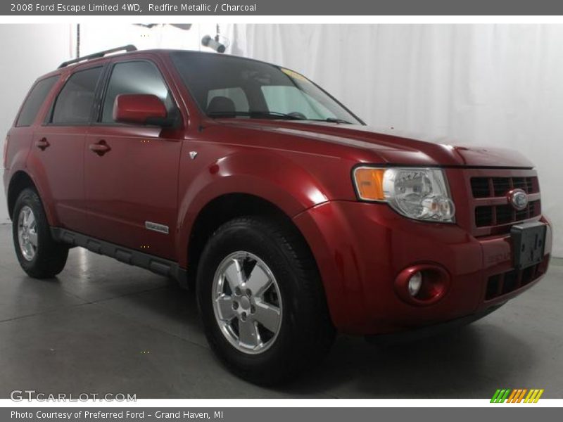 Redfire Metallic / Charcoal 2008 Ford Escape Limited 4WD