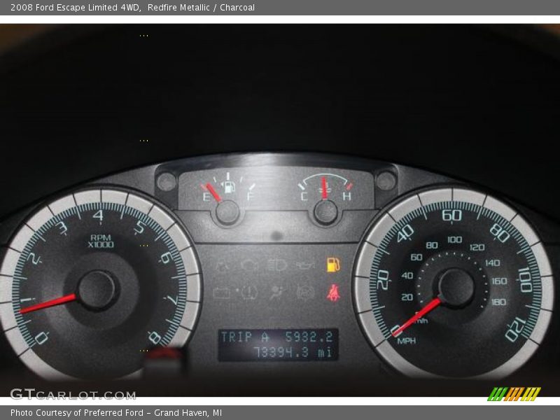 Redfire Metallic / Charcoal 2008 Ford Escape Limited 4WD
