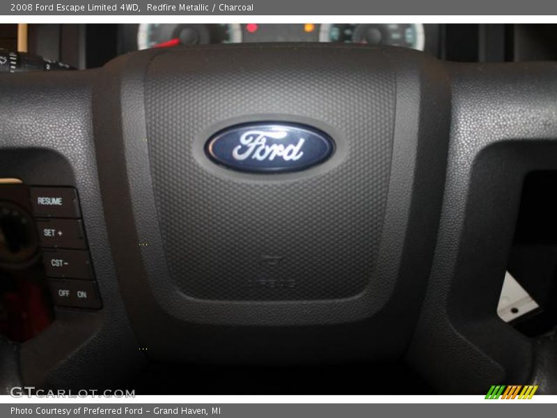 Redfire Metallic / Charcoal 2008 Ford Escape Limited 4WD