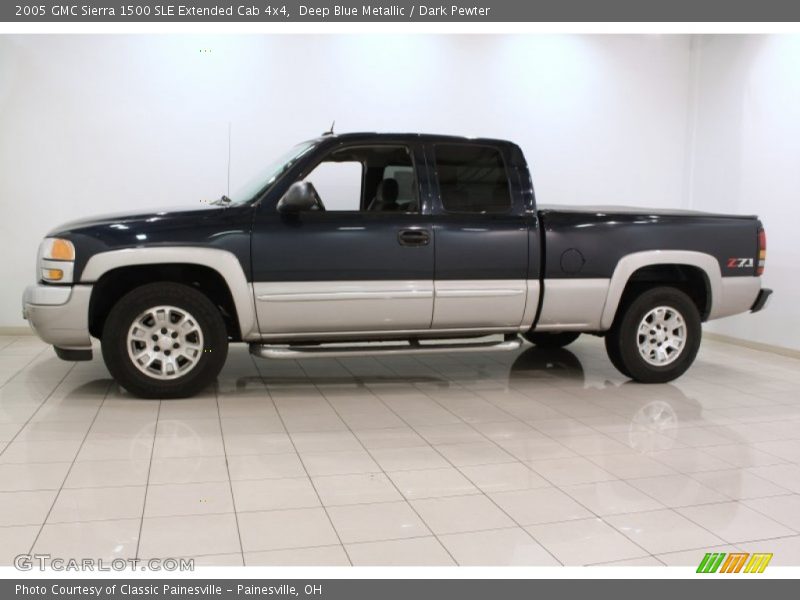 Deep Blue Metallic / Dark Pewter 2005 GMC Sierra 1500 SLE Extended Cab 4x4