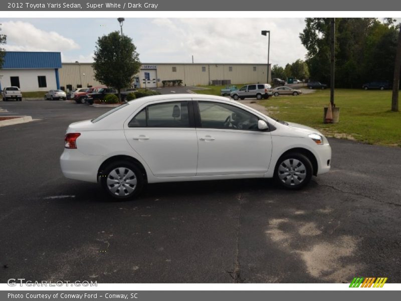 Super White / Dark Gray 2012 Toyota Yaris Sedan