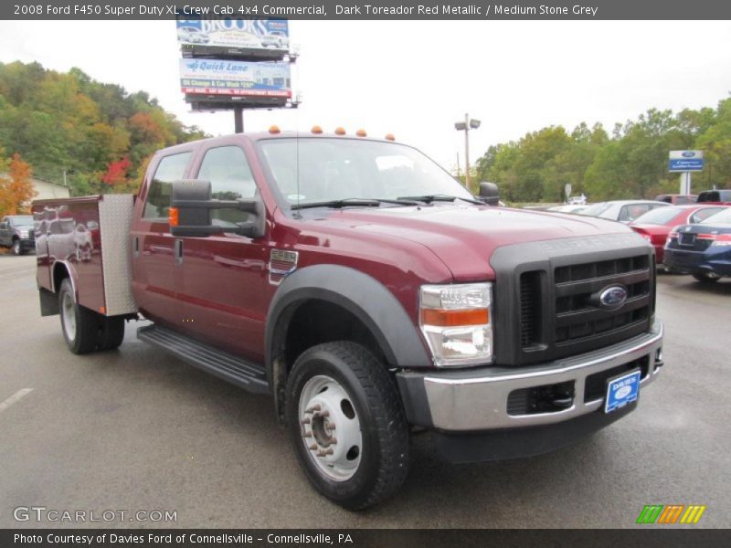 Dark Toreador Red Metallic / Medium Stone Grey 2008 Ford F450 Super Duty XL Crew Cab 4x4 Commercial