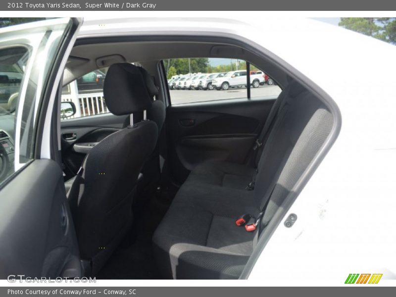 Super White / Dark Gray 2012 Toyota Yaris Sedan