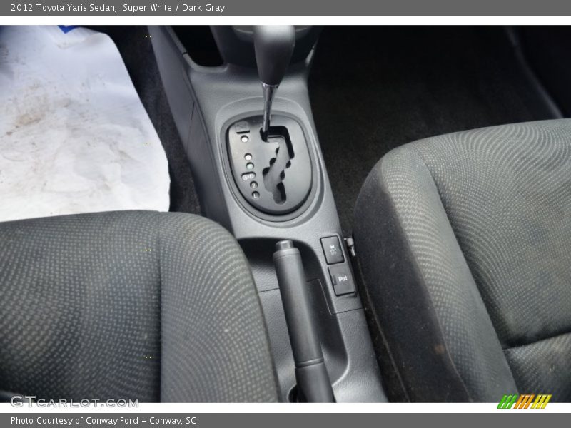 Super White / Dark Gray 2012 Toyota Yaris Sedan
