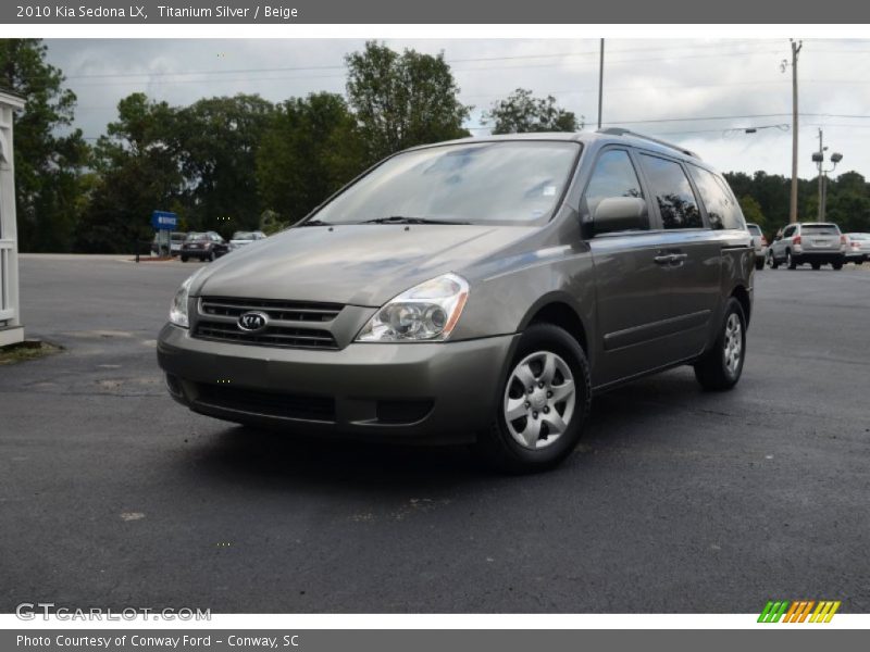 Titanium Silver / Beige 2010 Kia Sedona LX