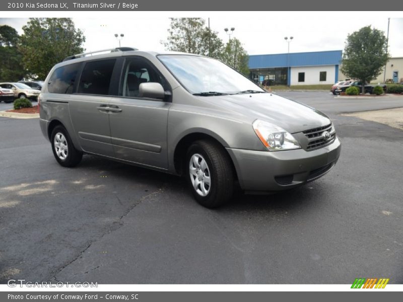 Titanium Silver / Beige 2010 Kia Sedona LX