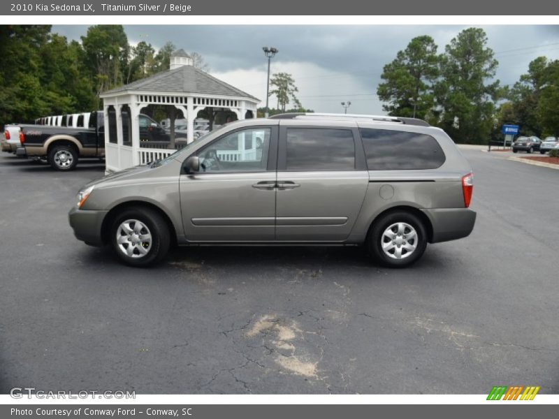 Titanium Silver / Beige 2010 Kia Sedona LX