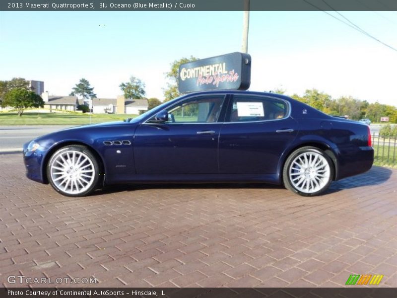 Blu Oceano (Blue Metallic) / Cuoio 2013 Maserati Quattroporte S